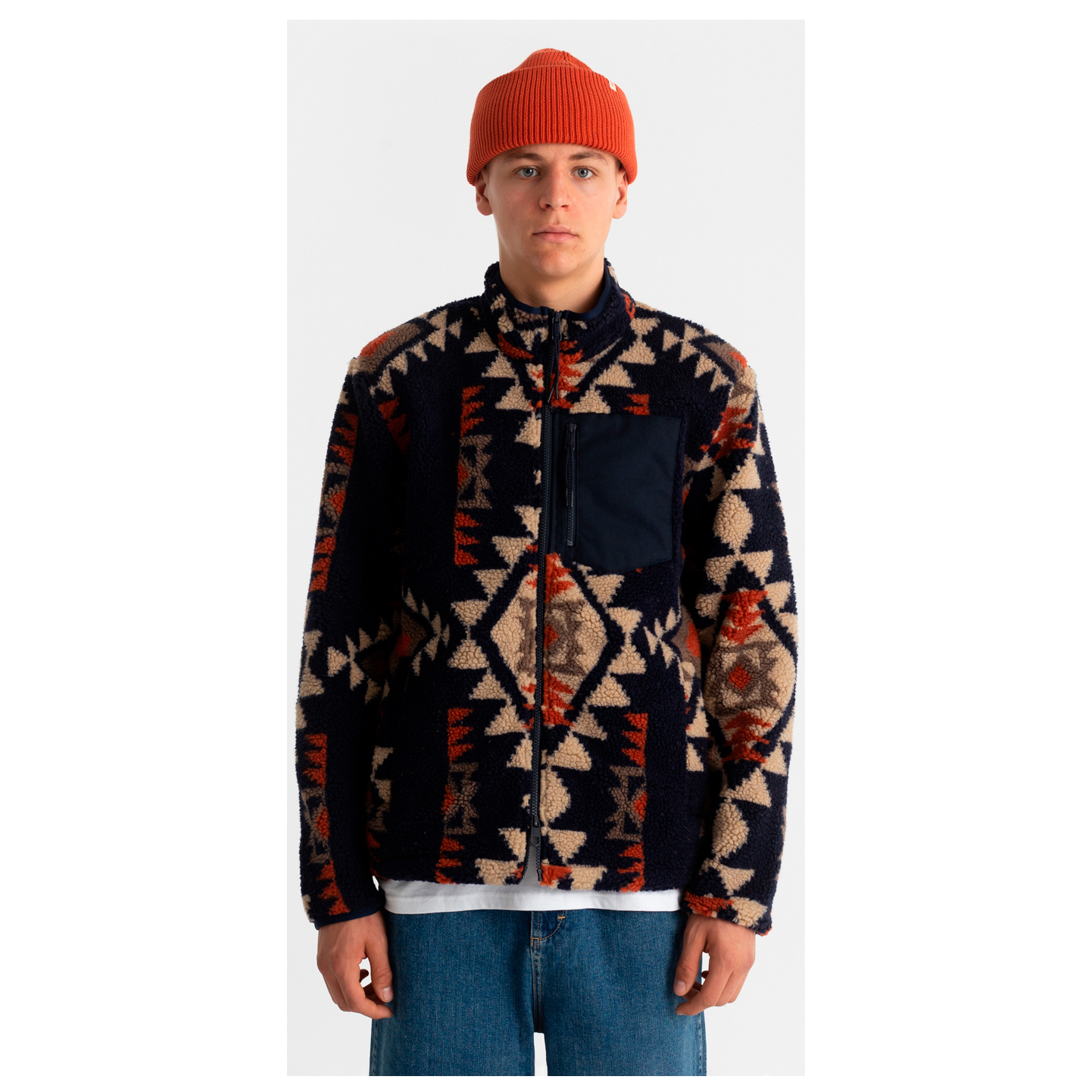 high collar fleece jacket