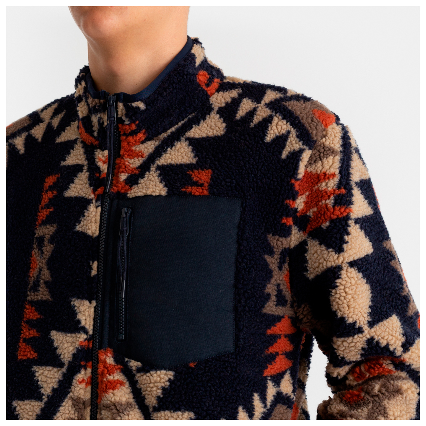 high collar fleece jacket