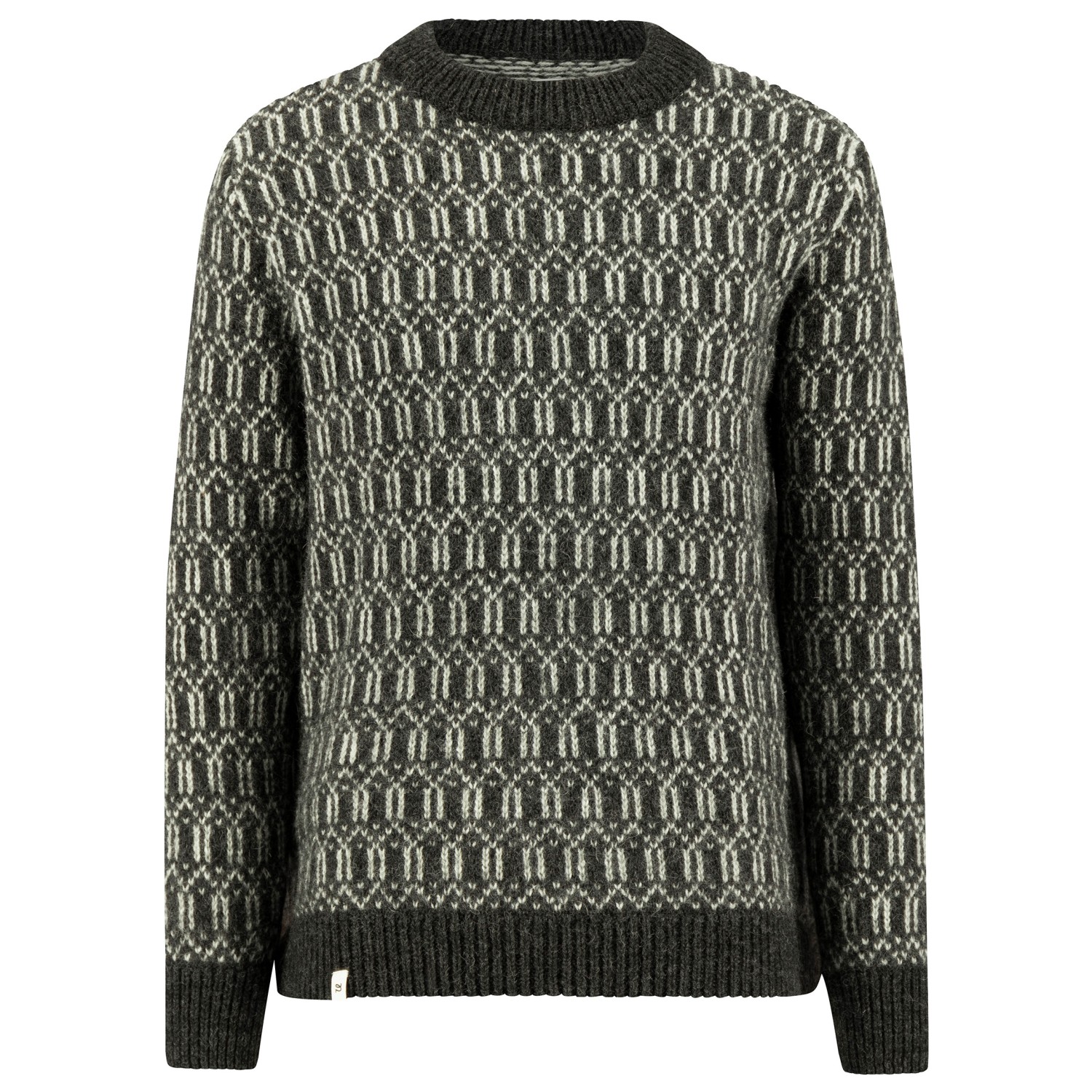 ULVANG UNISEX Pull bleu 100 % laine avec passages pour le pouce à col