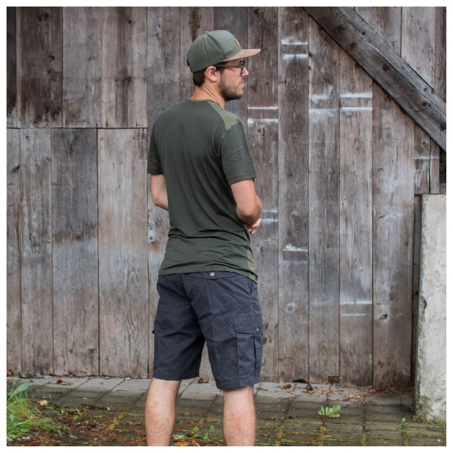 Short De Trekking Fjällräven Barents Pro Pour Homme - Tissu G-1000, 7 Poches, Coupe Régulière - Vert