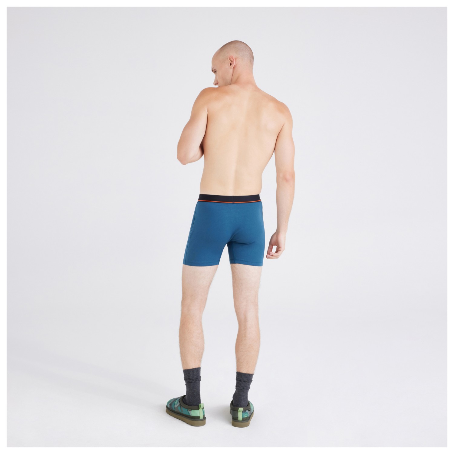 Saxx DropTemp Cooling katoenen boxershort met opening, blauw, heren