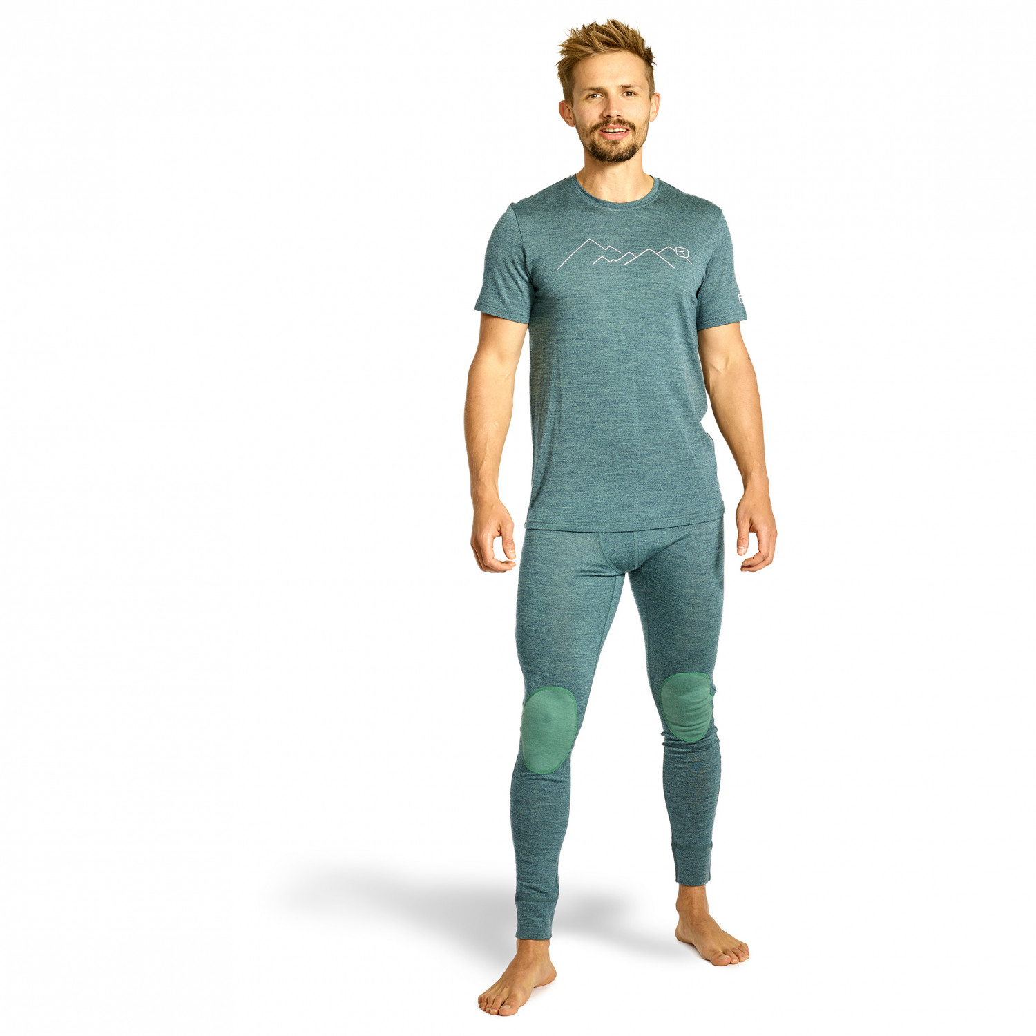 T-shirt Homme Laine Mérinos 180g/m² – Anti-odeur, Respirant – Idéal Randonnée, Voyage, Sous-vêtement Technique