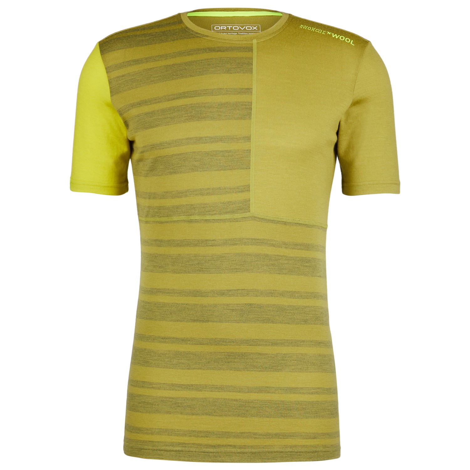 T-shirt Homme Laine Mérinos Merino Protect - 84% Laine Mérinos, 12% Nylon, 4% élasthanne - Anti-odeur, Thermorégulant - Randonnée, Voyage
