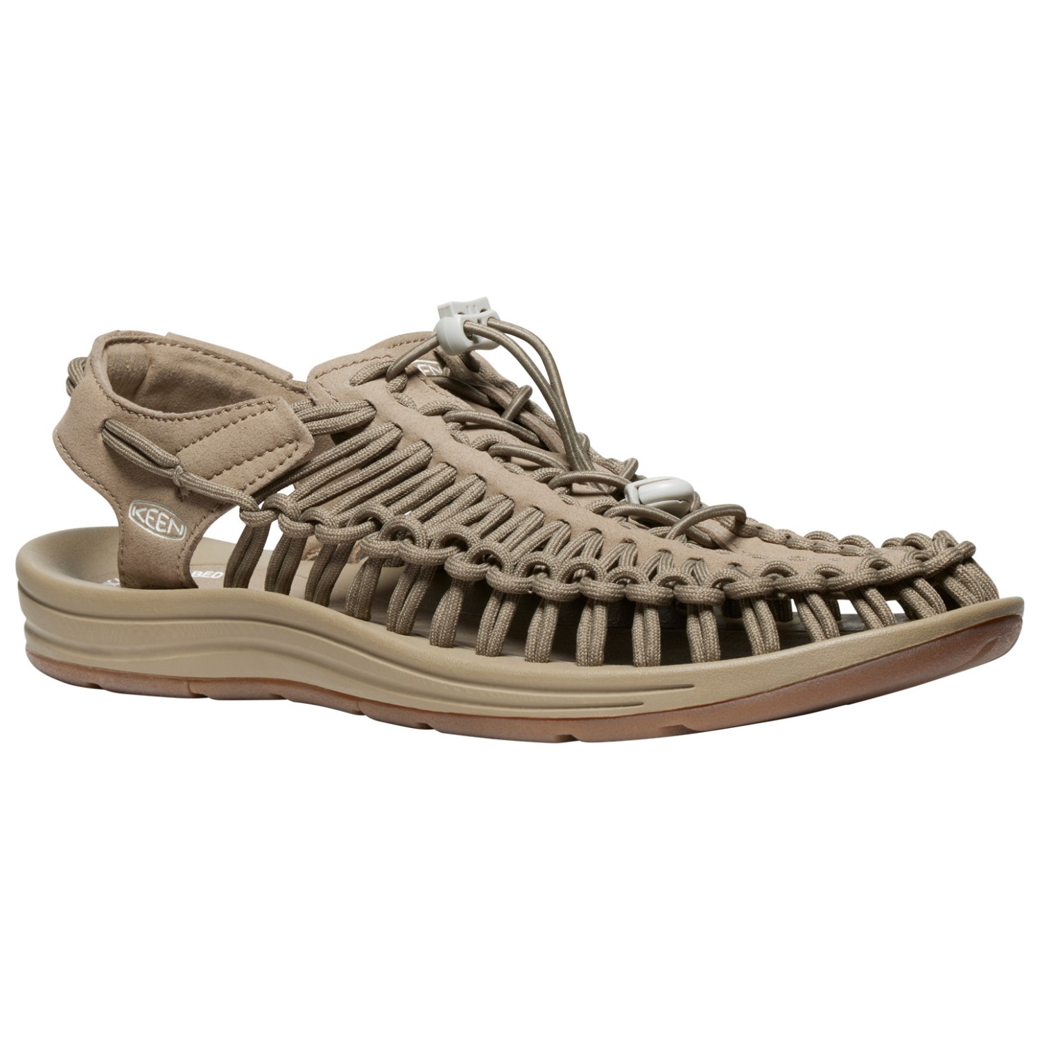 Keen Uneek Black/Silver Waterfront Sandal – Men's Sizes 7-14, Nylon Upper, Arch Support