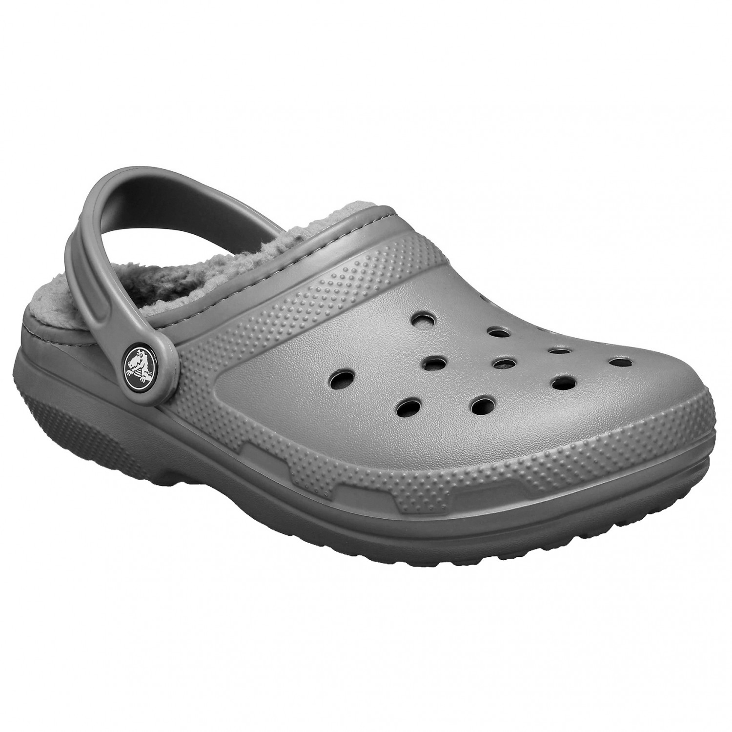fuzzy crocs black