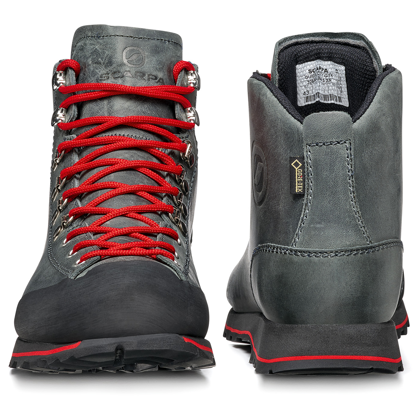 Chaussures De Randonnée Haute Scarpa Guida City GTX - Imperméables, Cuir Crazy Horse - Mixte Homme/femme - 6