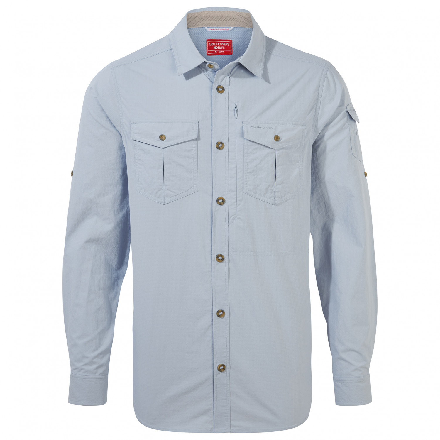 Chemise Craghoppers NosiLife Pro - Taille Grande, Couleur Parchemin, Manches Longues, Occasion, Idéale Randonnée Voyage