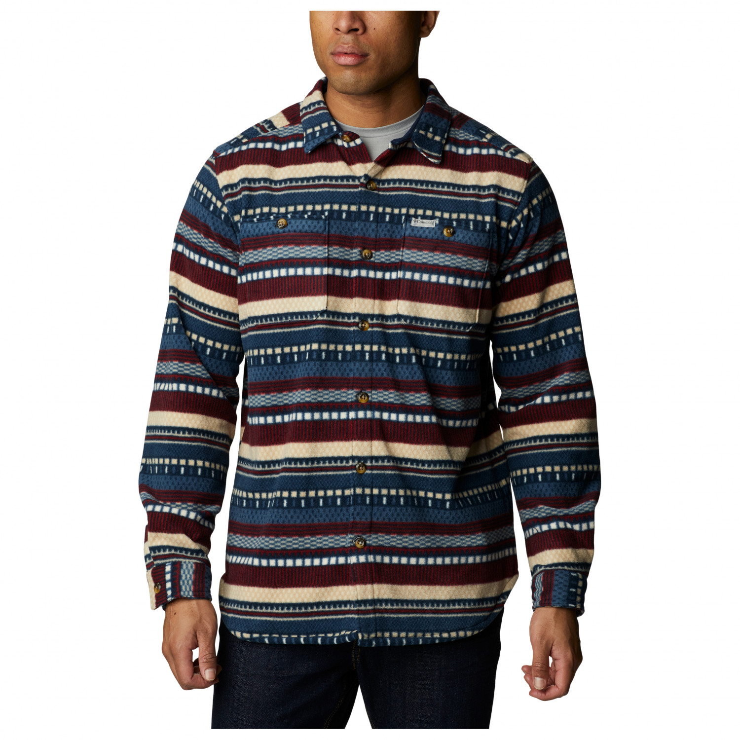 Chemise droite à manches longues - VERT - 18.00