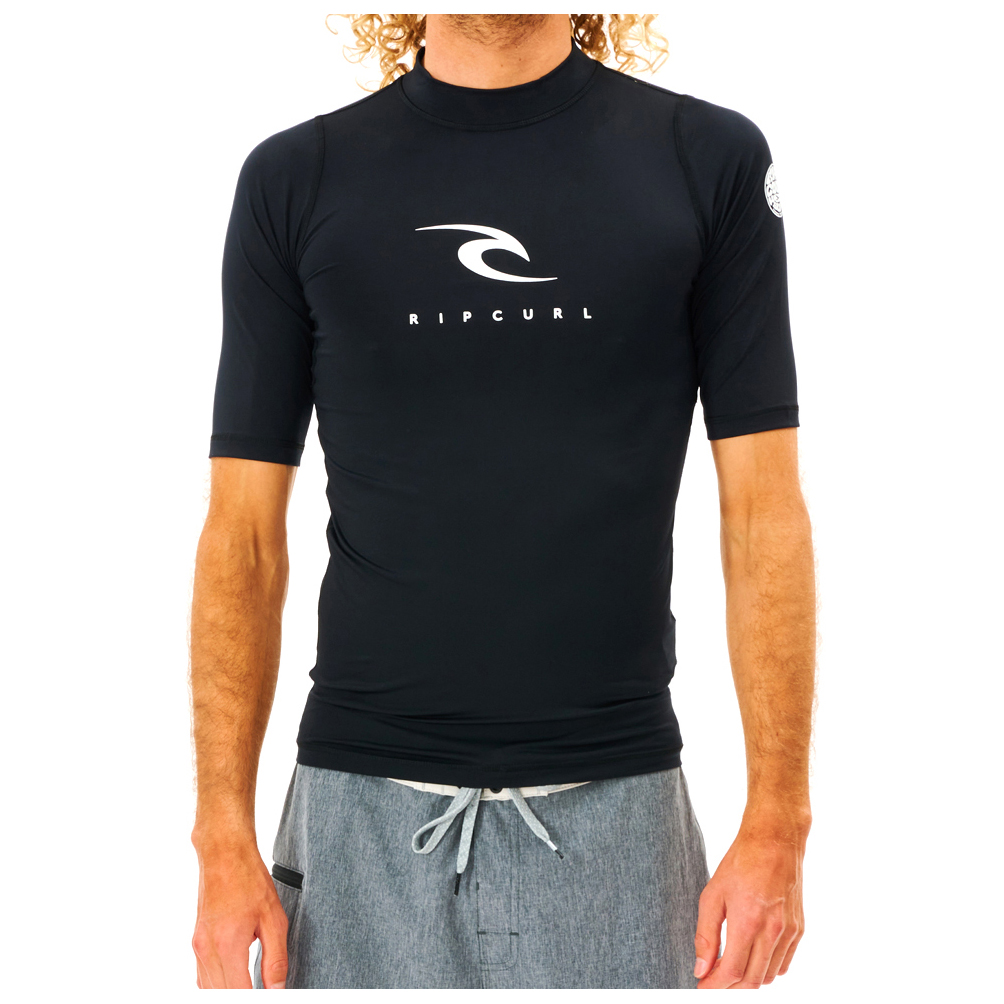 Rip Curl Lycra Homme Manches Courtes - Haut De Surf Anti-UV UPF 50+, T-Shirt Protection Solaire Ajusté Pour Eau