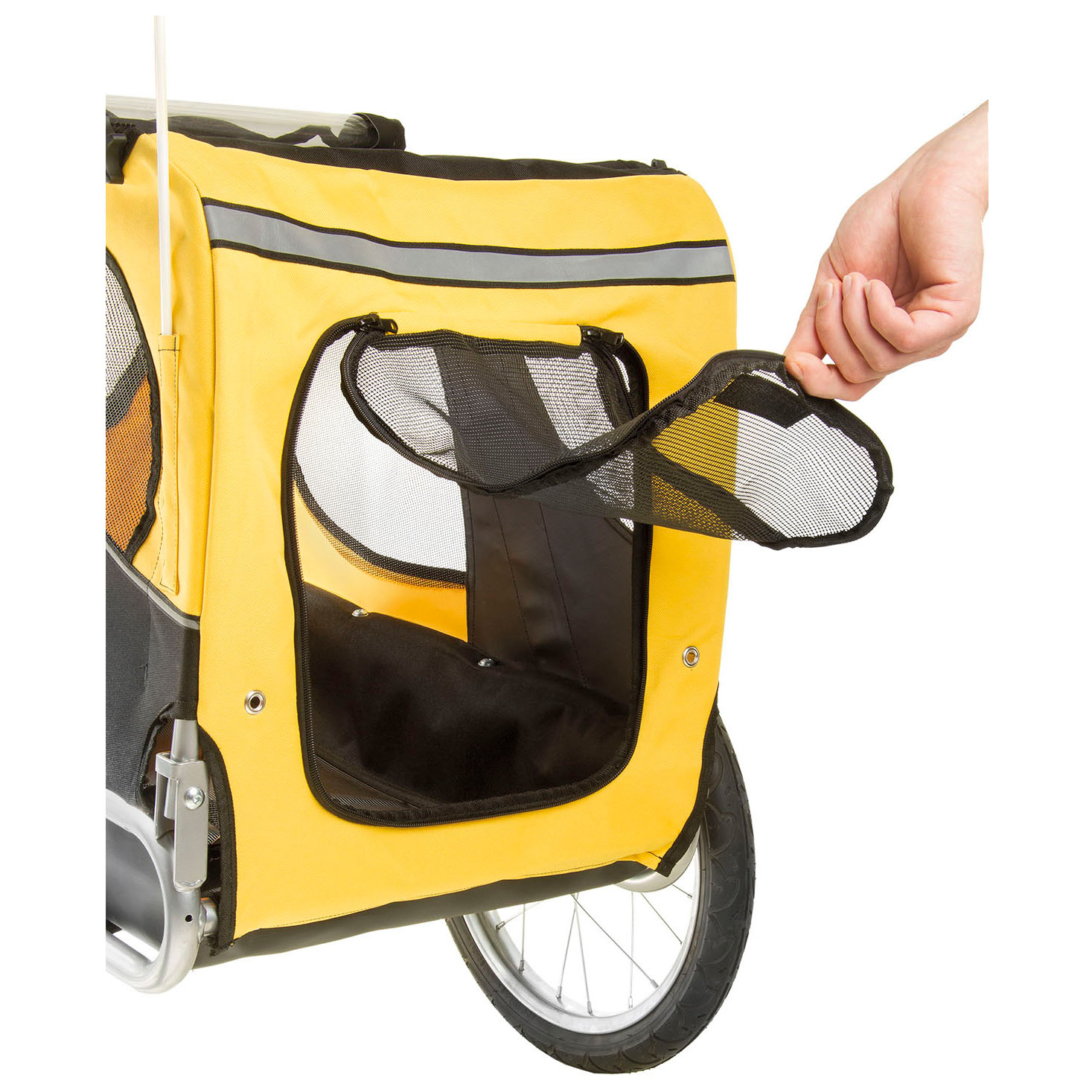 Barre D'attelage M-Wave Pour Remorque Vélo FOLD - Poignée Confort Mousse - Montage Facile - Noir