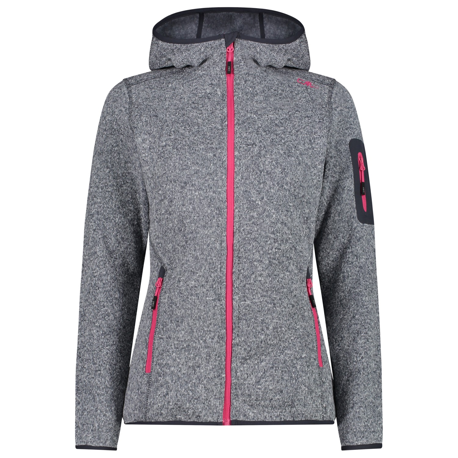 CMP Jacket Fix Hood Jacquard Knitted 3H19826 - Fleecejacke Damen |  Versandkostenfrei | Bergfreunde.de