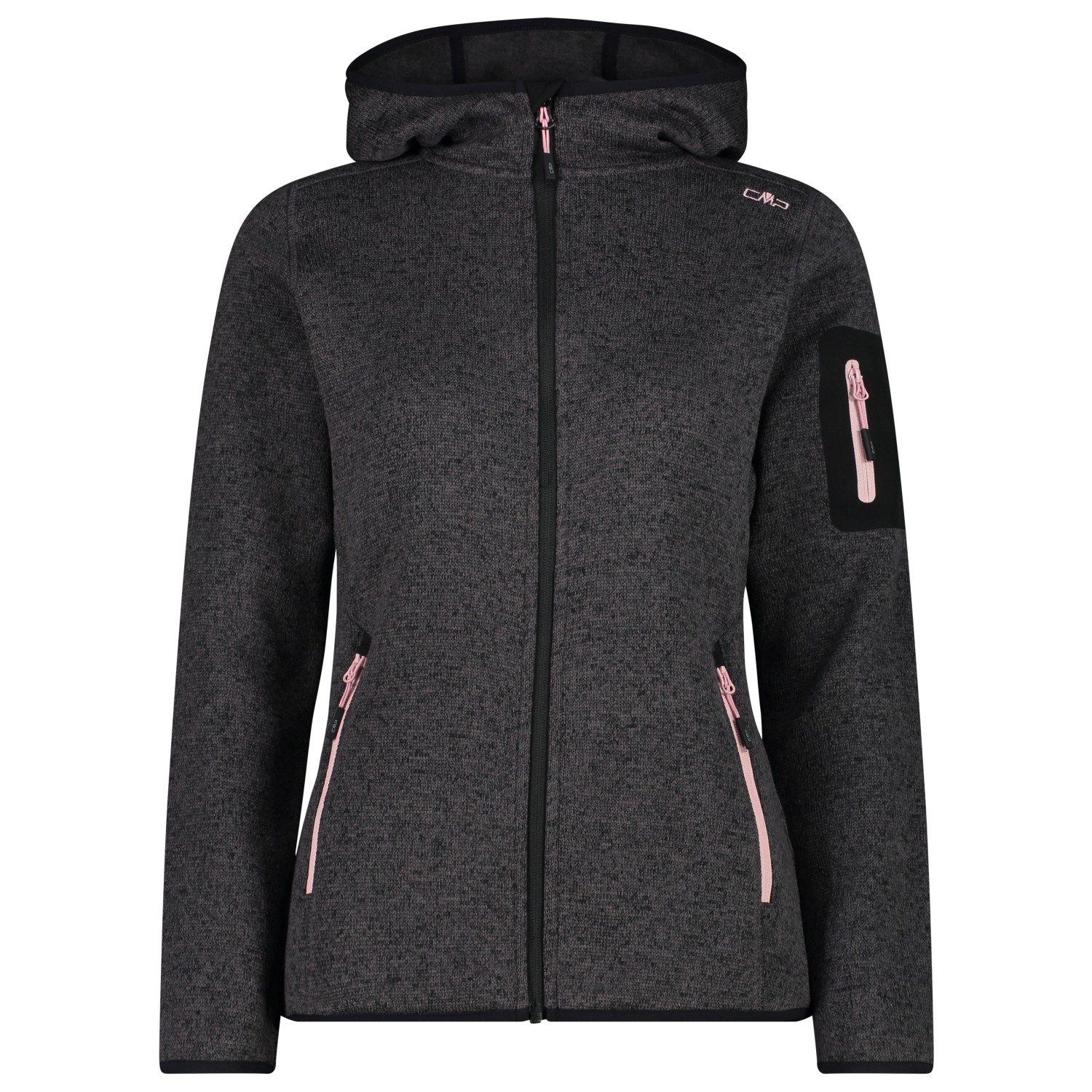 CMP Jacket Fix Hood Jacquard Knitted 3H19826 - Fleecejacke Damen  