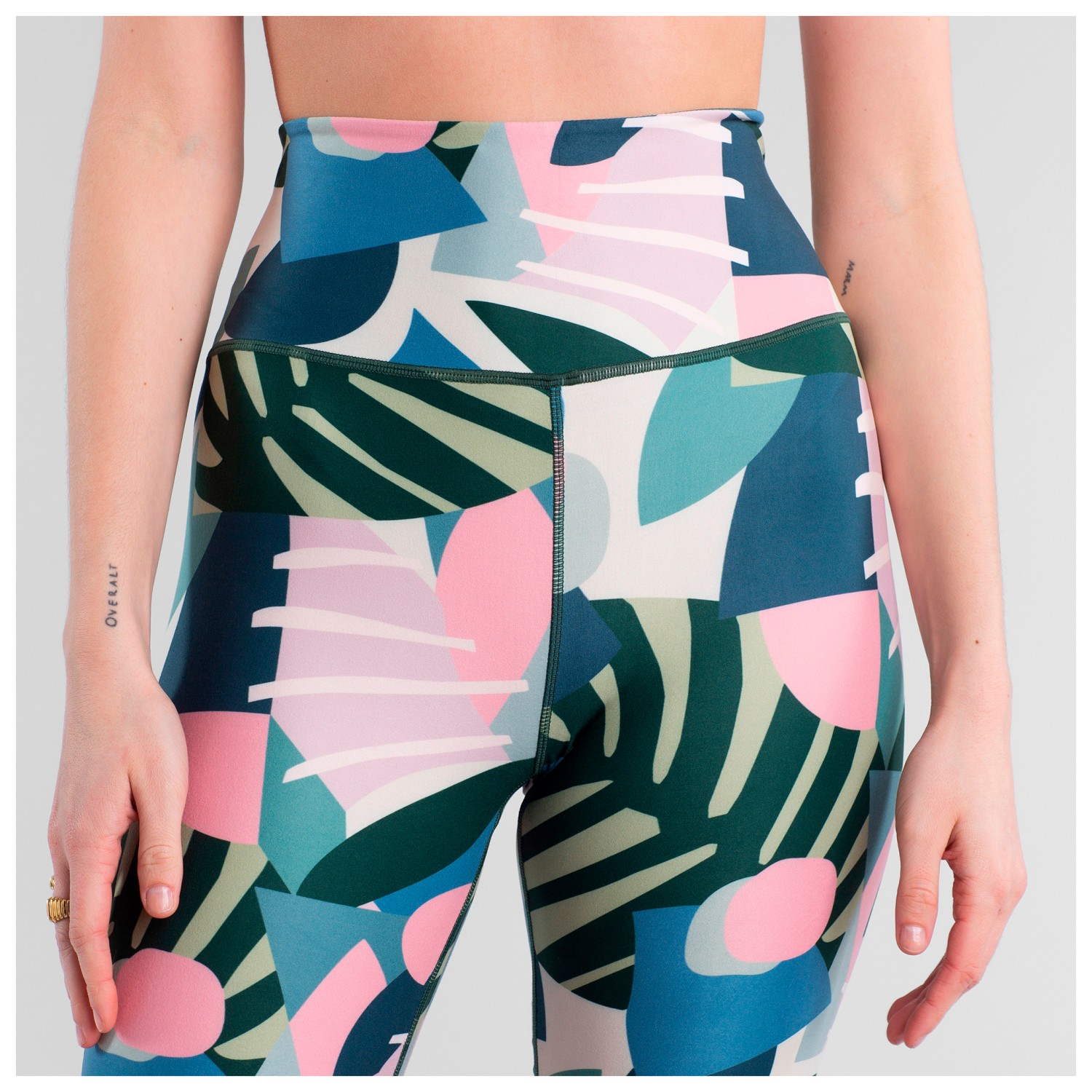 DEDICATED Bike Tights Kortebo Collage Leaves Leggings Damen online