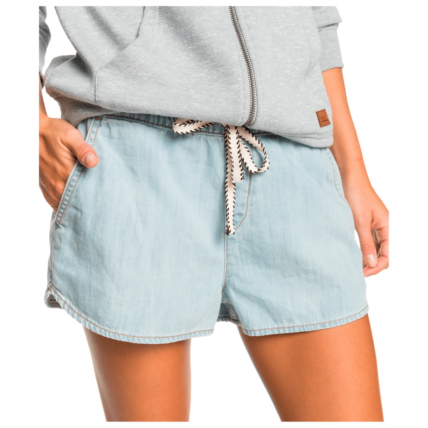 beach denim shorts