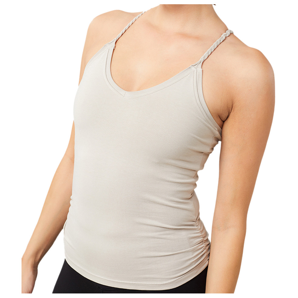 Canotta da yoga da donna, con schiena scoperta, ad asciugatura rapida, senza maniche, ad alta elasticità, per sport, fitness, scollo rotondo, estivo