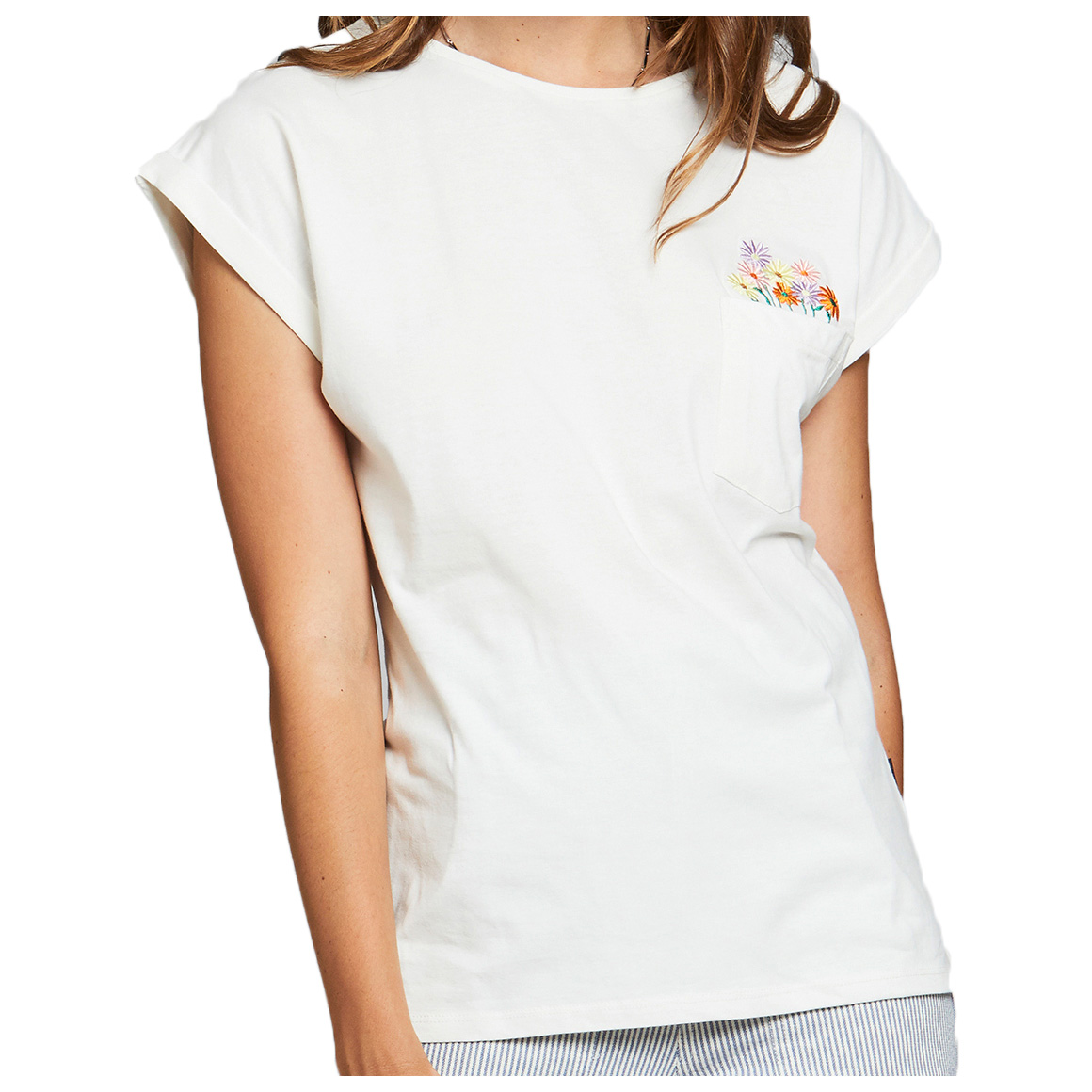 DEDICATED Visby Flower Pocket - T-shirt 