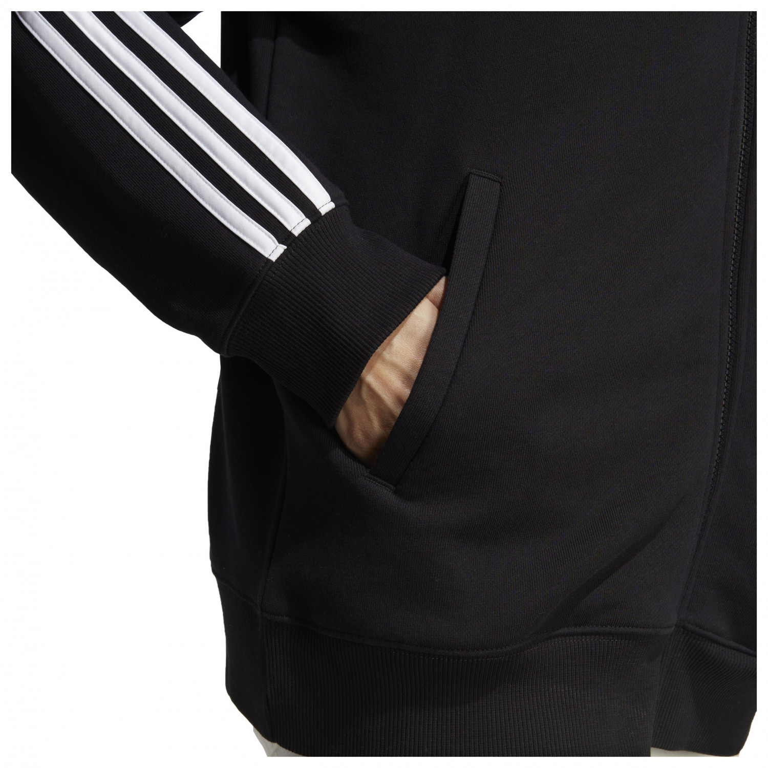 adidas Women's Essentials 3 Stripe Full Zip Hoodie