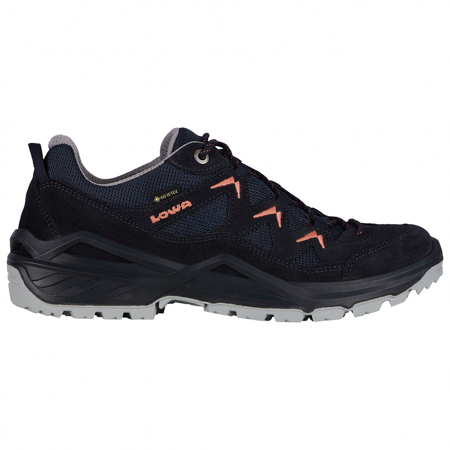 Scarpe Da Trekking Uomo LOWA SIRKOS EVO GTX LO, Nere, Impermeabili Gore-Tex, Con Stabilizzatore E Suola Monowrap