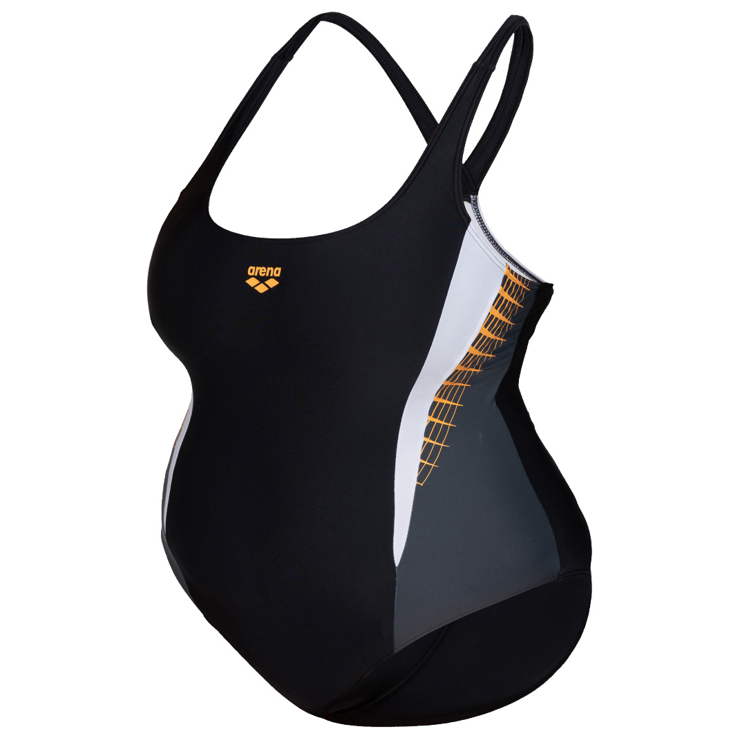 ARENA WOMEN'S FLOW V BACK ONE-PIECE SWIMSUIT - GREY - View #6