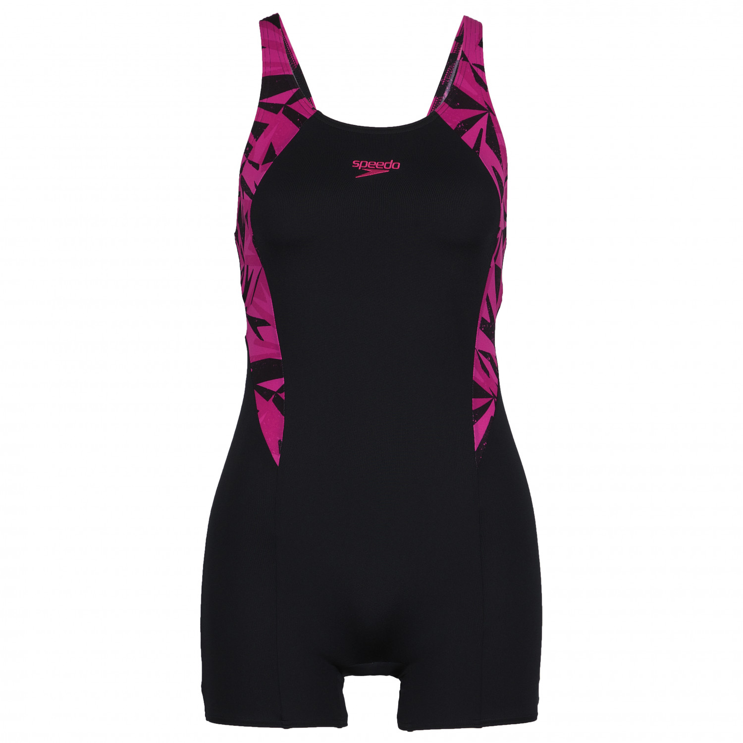 Speedo Damen Hyperboom Splice Badeanzug – Schwarz Mit Logo-Print