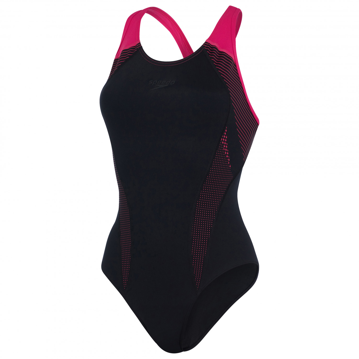 Speedo Plastisol Laneback Costume Intero Da Donna – Blu/arancio, Tessuto ECO Endurance+ Riciclato, Resistente Al Cloro