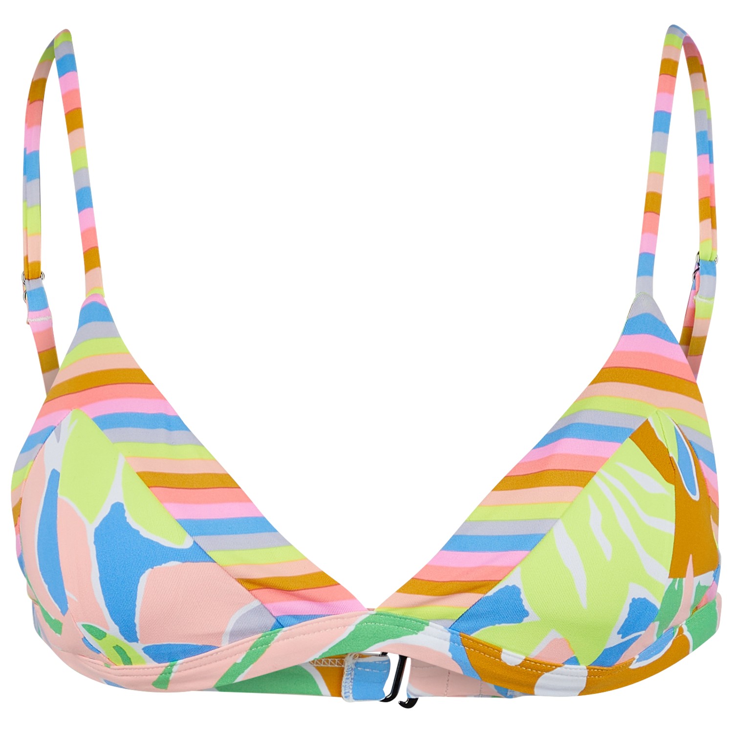 Bikini Top Con Ferretto FIREFLY Malisa II Per Donna, Taglia XS, Fantasia Flower/Stripe, Coppe B-E Con Imbottitura Rimovibile