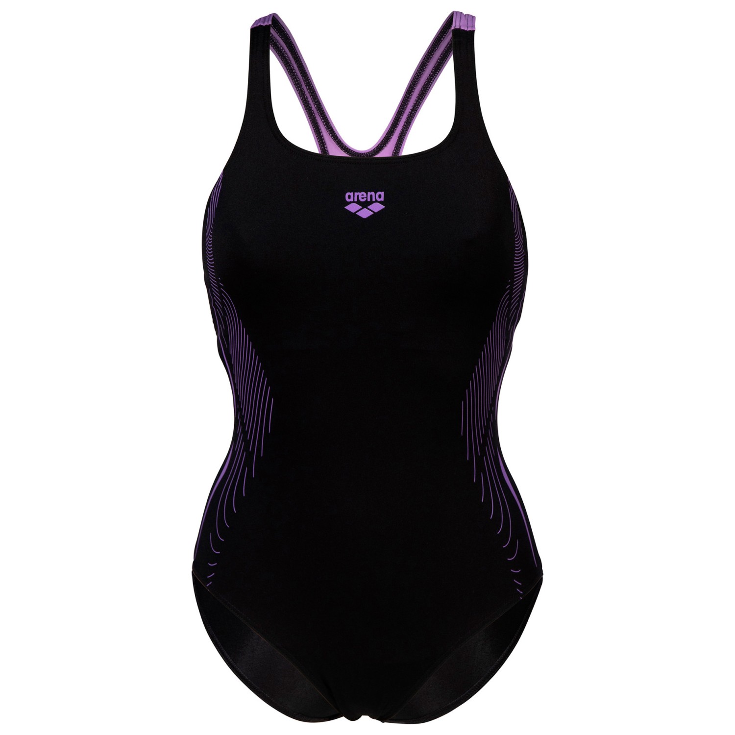 Arena W Glow Swimsuit U Back B black/grey/multi