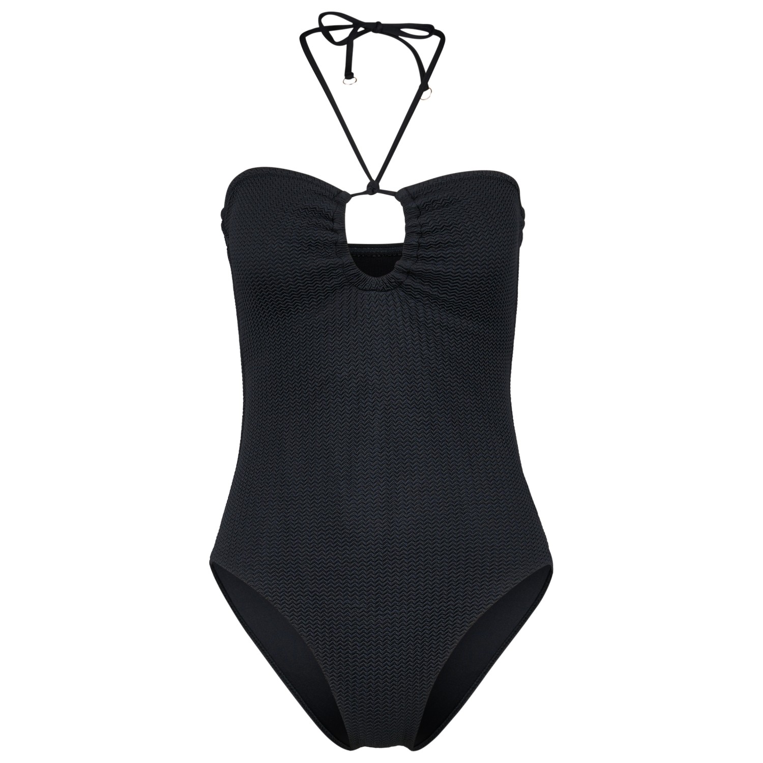 Seafolly Abstract Printed Bandeau One-Piece Swimsuit - Black - View #10