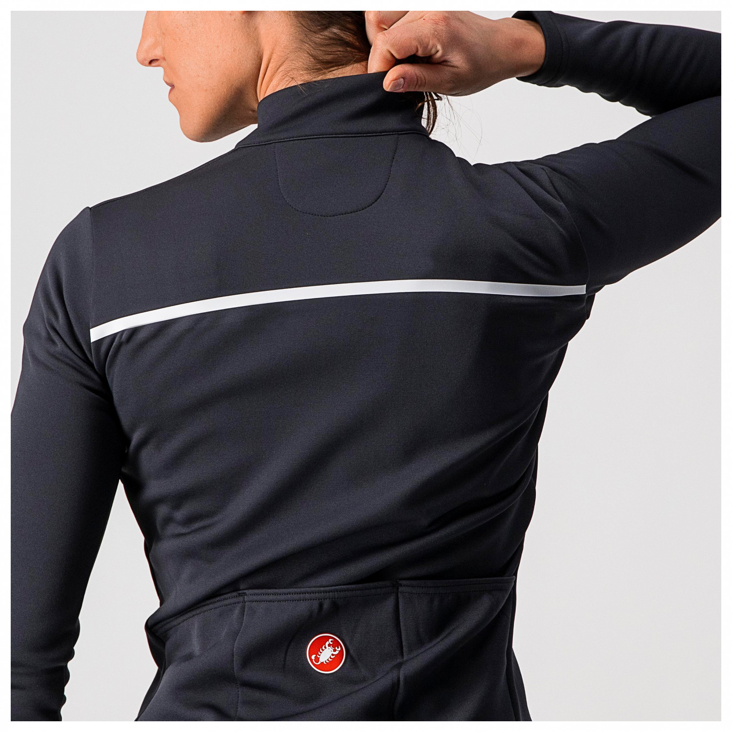 Castelli Fondo Jersey FZ Gray/Orange