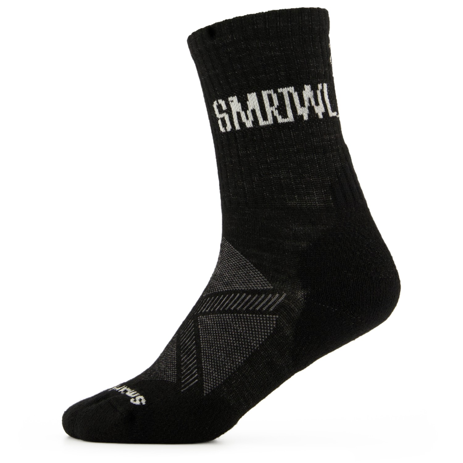Smartwool Calzini Alti Unisex Athletic SMRTWL Logo Crew - Lana Tecnica, Traspiranti, Con Supporto Arco