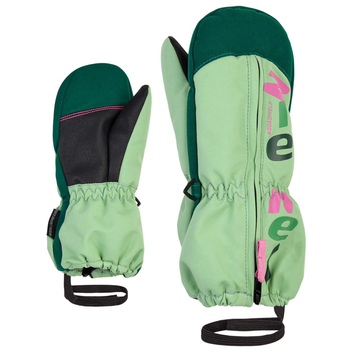 Guanti Da Sci Per Bambini Ziener Langelo AS® – Impermeabili, Antivento E Caldi, Con Cerniera Lunga (Taglie 1-4)