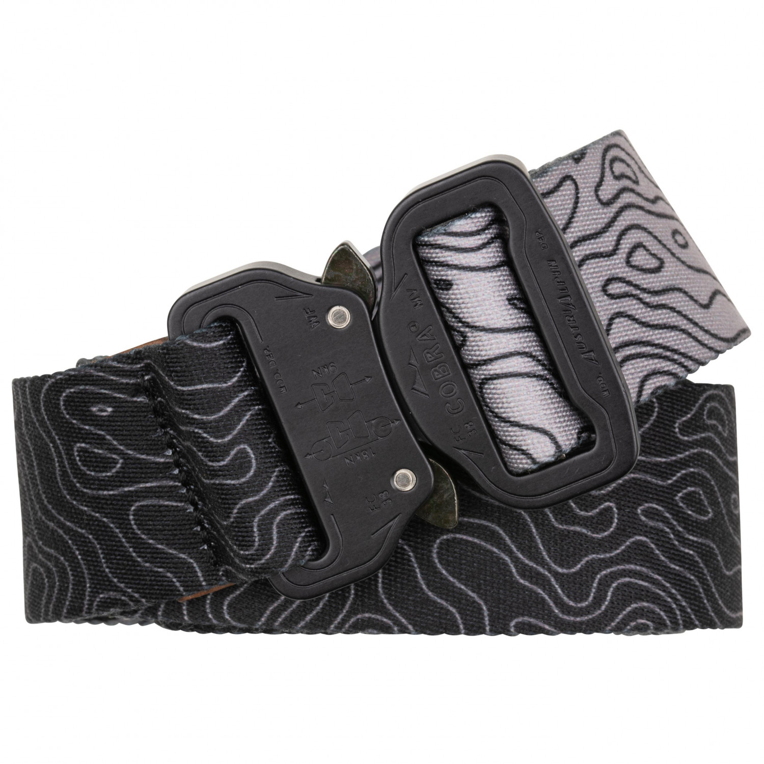 Boucle Austrialpin 38mm Noir Cobra - Mâle Extensible/Femelle Fixe - Autriche