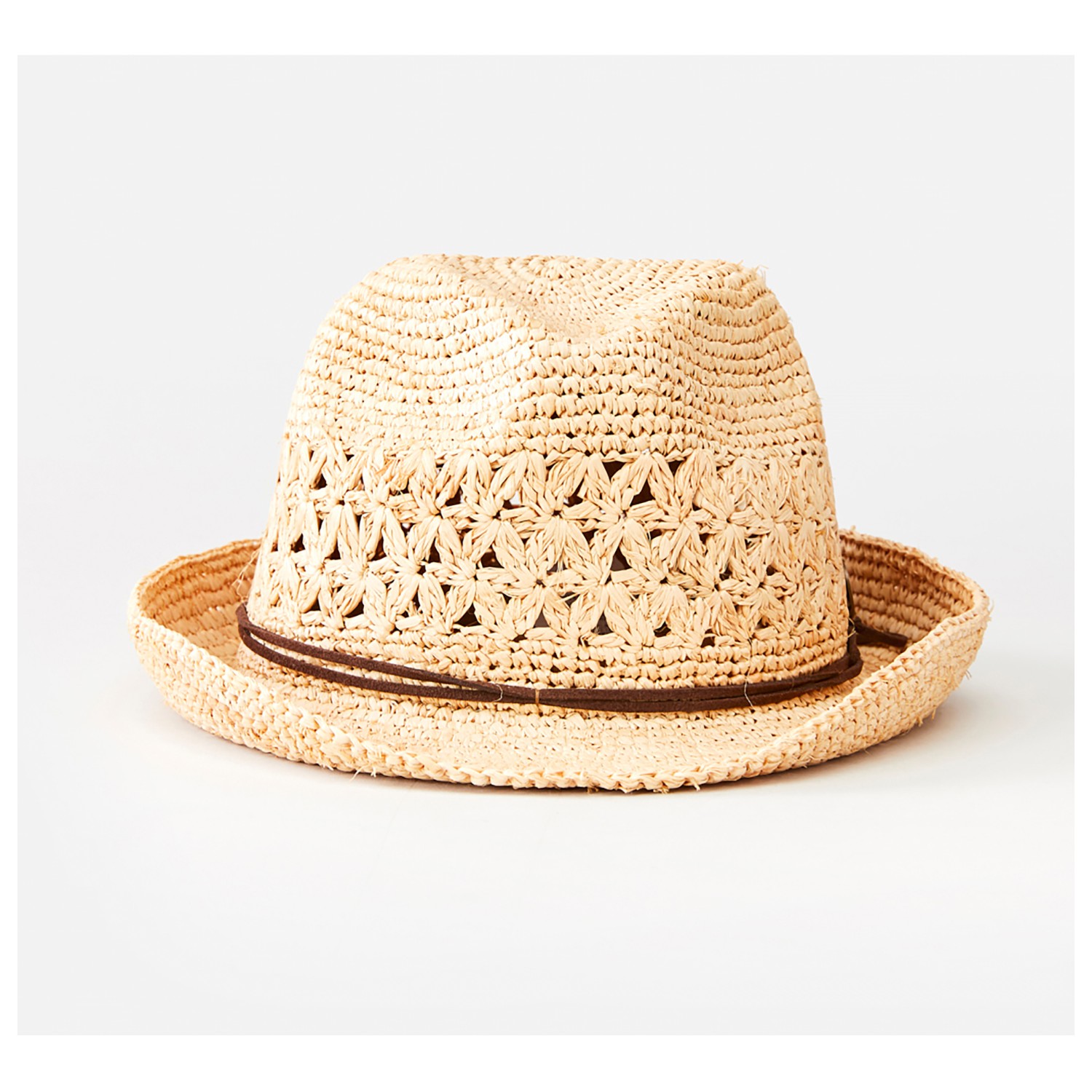 Rip Curl Crochet Straw Fedora - Hat 