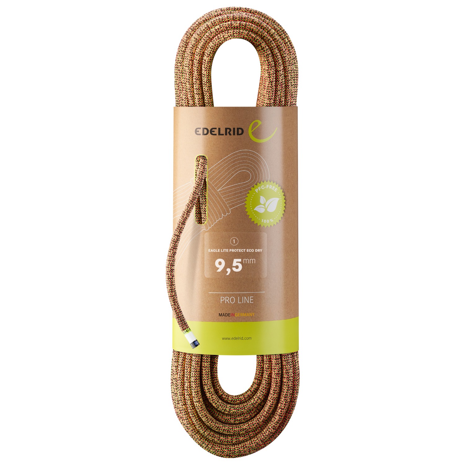 Edelrid Rope Red Edelrid Eagle Lite Protect Eco Dry 9,5 mm - Single rope | Free EU ...