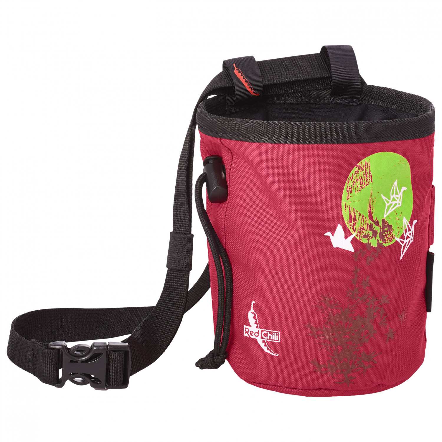 Red Chili Kiddy Sacca Per Magnesite Per Bambini – Borsa Porta Gesso Da Arrampicata, Colorata, Leggera, Impermeabile, Con Cordoncino E Portaspazzola (Rosso, Taglia Unica)