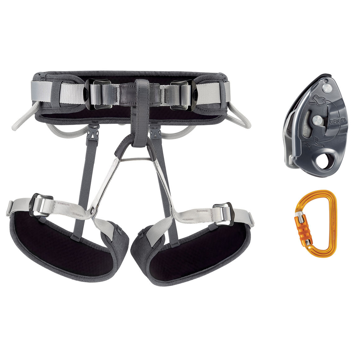 Kit Escalade PETZL Corax + Grigri Sm'D - Harnais Et Assureur | Taille 2