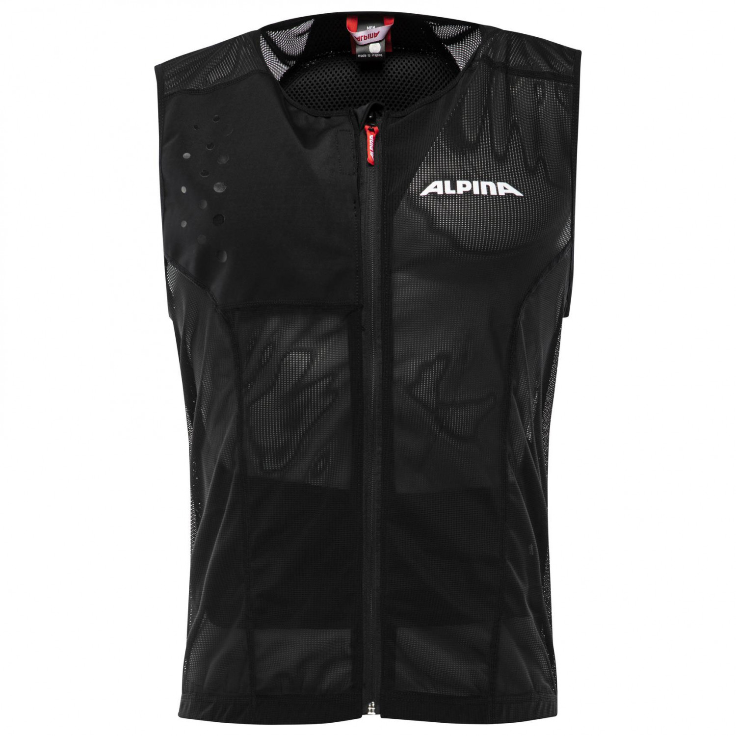 ALPINA PROSHIELD JUNIOR Vest - Flexibler, Atmungsaktiver & Individuell Einstellbarer Rückenprotektor Für Kinder, Black, 116