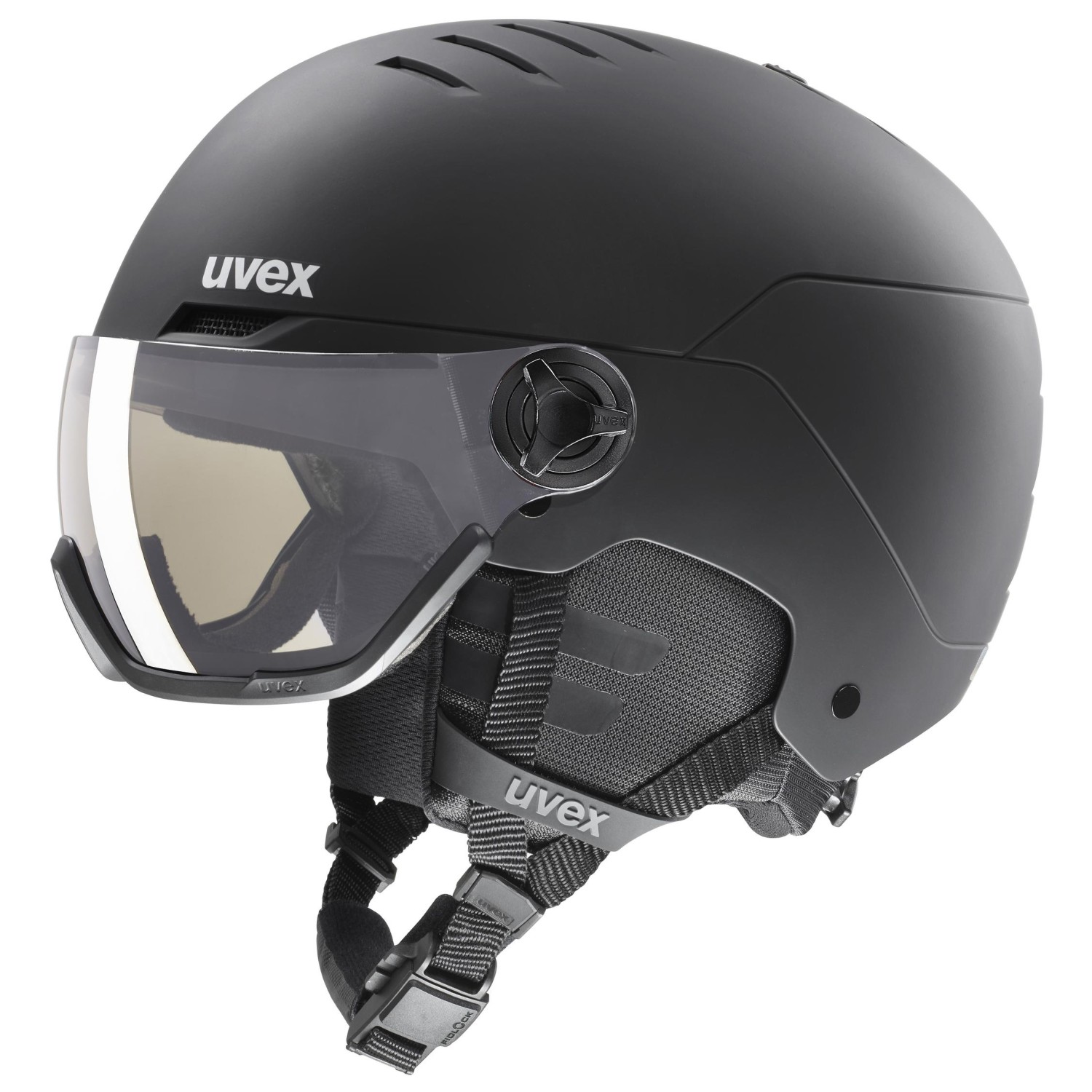 Casque De Ski Uvex Wanted Visor - Bleu Mat (Oxid Green) - Taille 54-58 Cm - Neuf