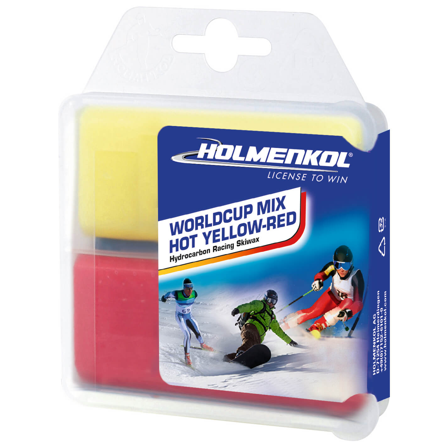 Surfboard Wax Worldcup Mix Ski Wax Set - 2x35g (Yellow & Red) For