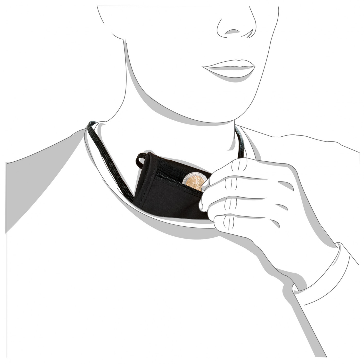 jack wolfskin organizer neck pouch
