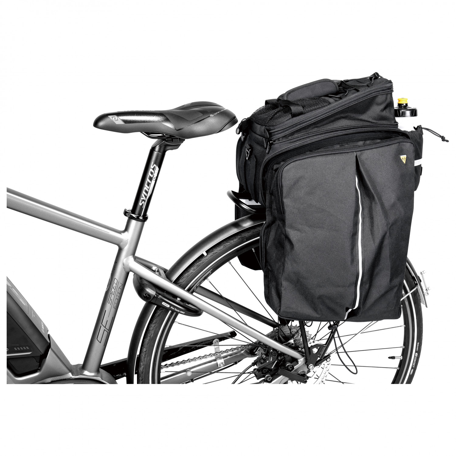 M-Wave Amsterdam Box L Coffre pour porte-bagages, coffre de vélo, avec matériel de fixation, verrouillable, avec 2 clés, montage sur le porte- bagages, 17 l, noir M-Wave Amsterdam Box L Coffre pour porte-bagages, coffre de vélo, avec matériel de fixation, verrouillable, avec 2 clés, montage sur le porte- bagages, 17 l, noir