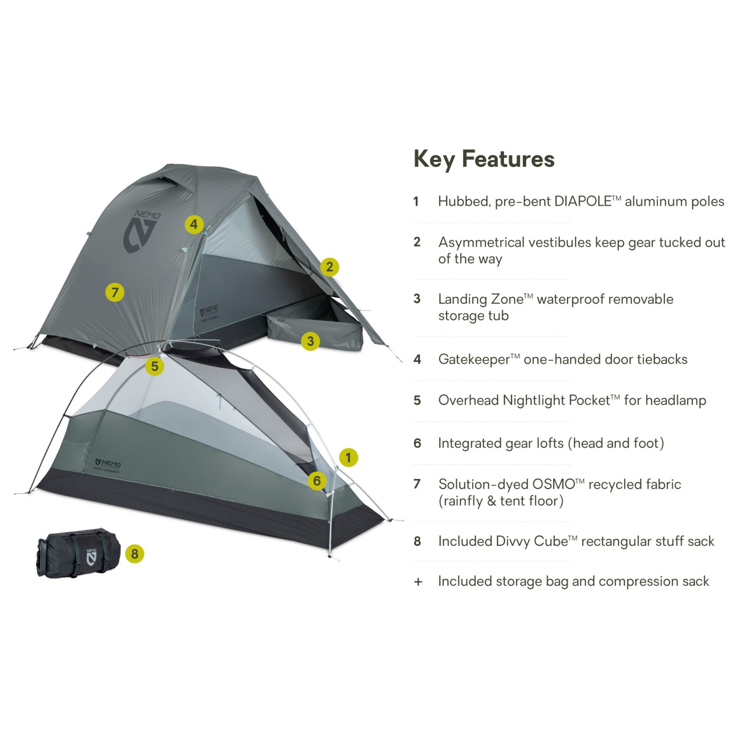 Nemo Dragonfly Osmo Bikepack 1P - 1-person tent | Free EU Delivery