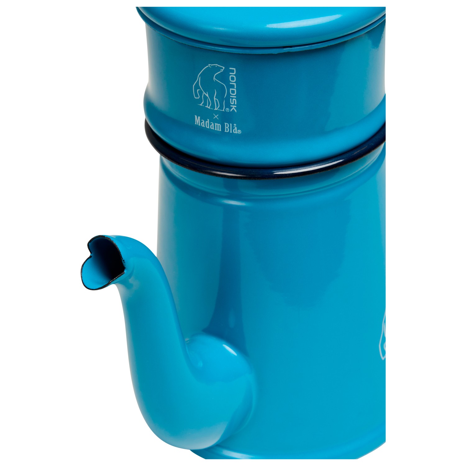 Nordisk Madam Bla Cup Large – Tazza Smaltata Da Campeggio 350 Ml, Blu, Resistente E Retro