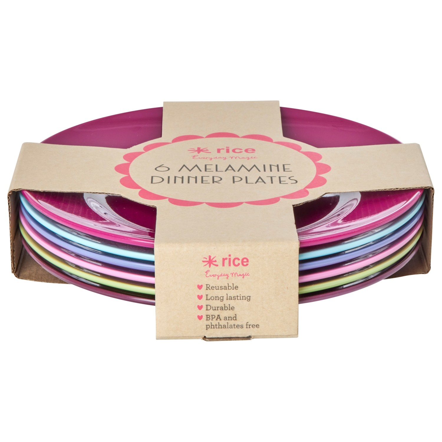 Rice Melamine Round Dinner Plates Giftbox - Teller online kaufen ...