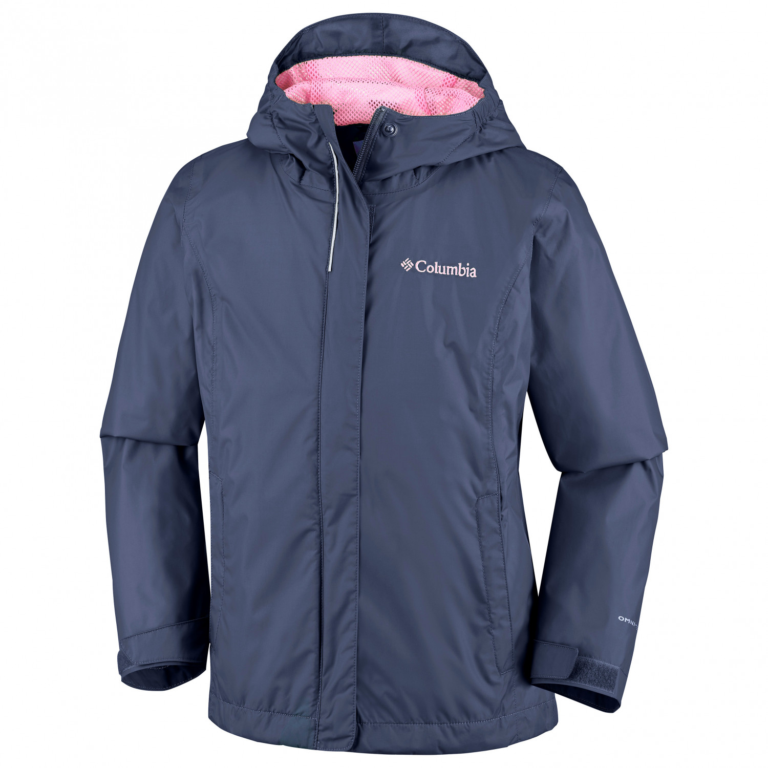 Columbia Girls' Arcadia Rain Jacket - Waterproof Breathable Omni-Tech Protection With Adjustable Hood