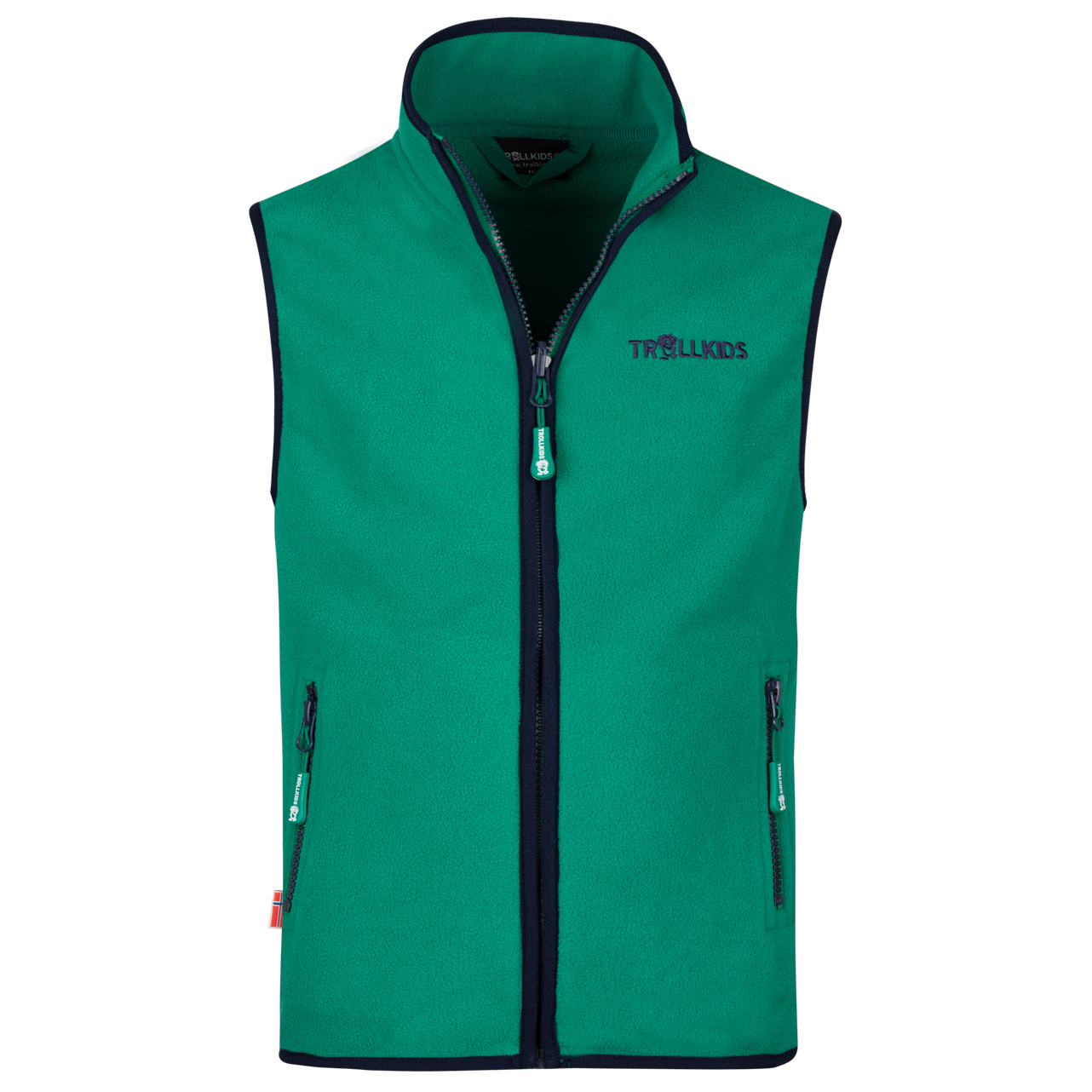 teal fleece vest