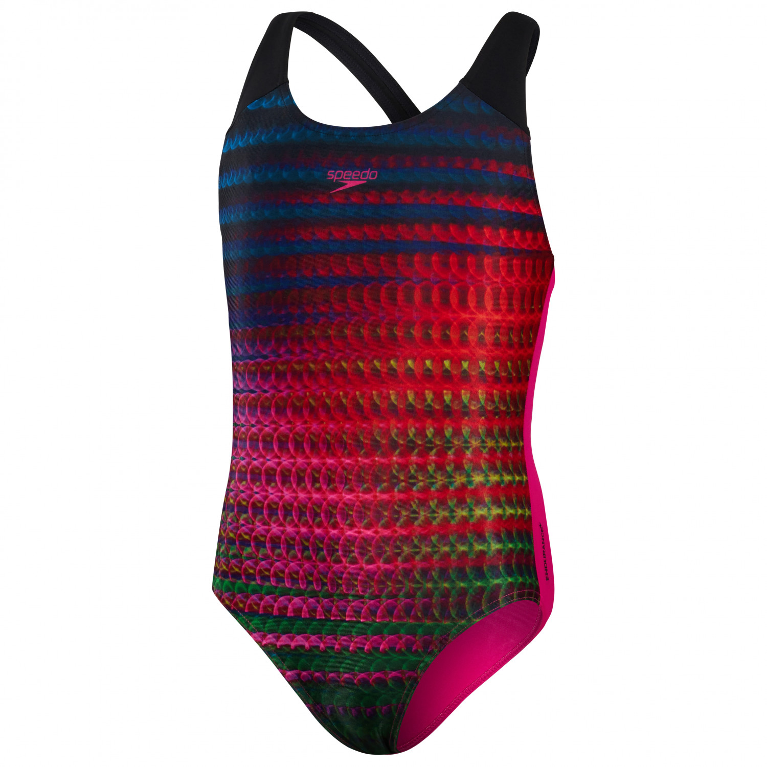 Maillot De Bain Fille Speedo Digi Placement Splashback - Taille 7-8 Ans, Bleu, Tissu Endurance+ Rapide Séchage