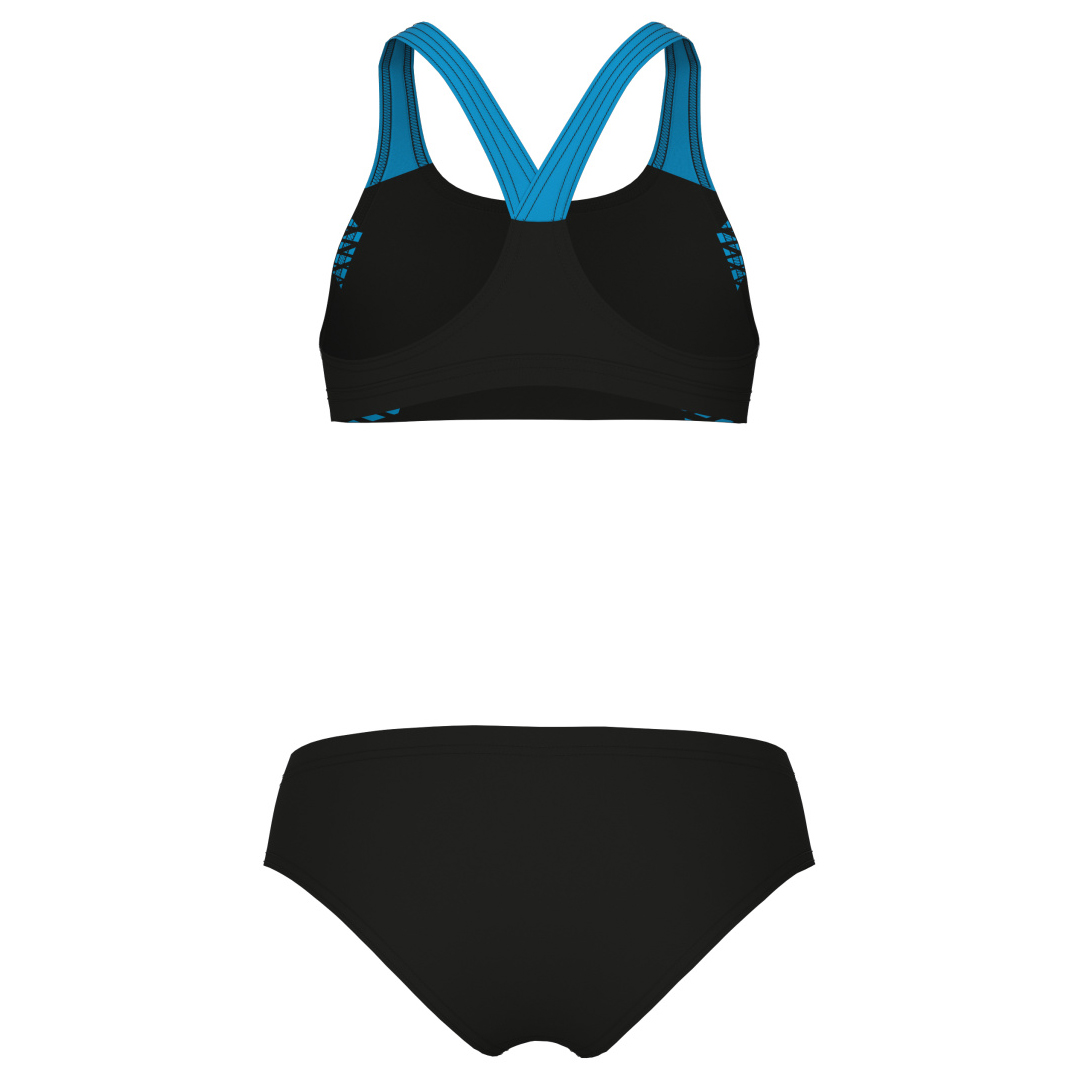 ARENA Donna Wake Bikini Energy, 2 Pezzi Con Dorso A Vogatore, Costume Sportivo In Tessuto MaxFit Eco Riciclato, Protezione UPF 50+