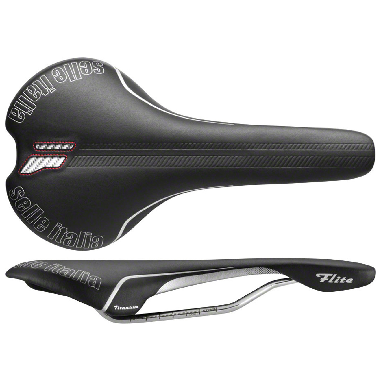 Ensemble d'autocollants FLite Evo Titanium Carbon pour selles