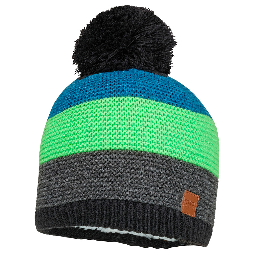 MaxiMo Cappello Con Pompon Per Bambini E Ragazzi - Blu Marino/Granato - 100% Cotone, Taglia 51/53, Lavabile In Lavatrice